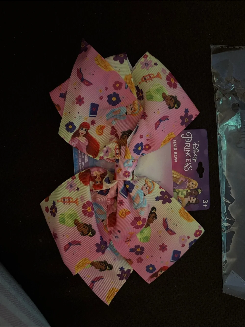 Disney Princess Pink Floral Character Hair Bow
